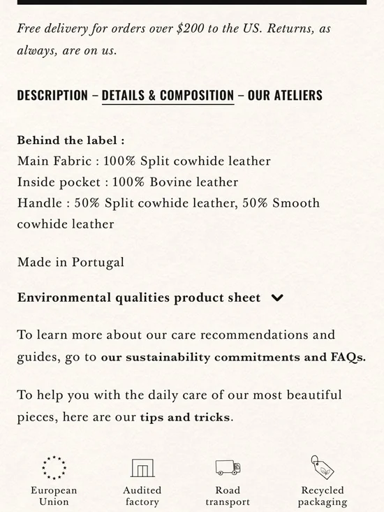 Sezane Gabin Tote - Camel - Picture 7 of 8